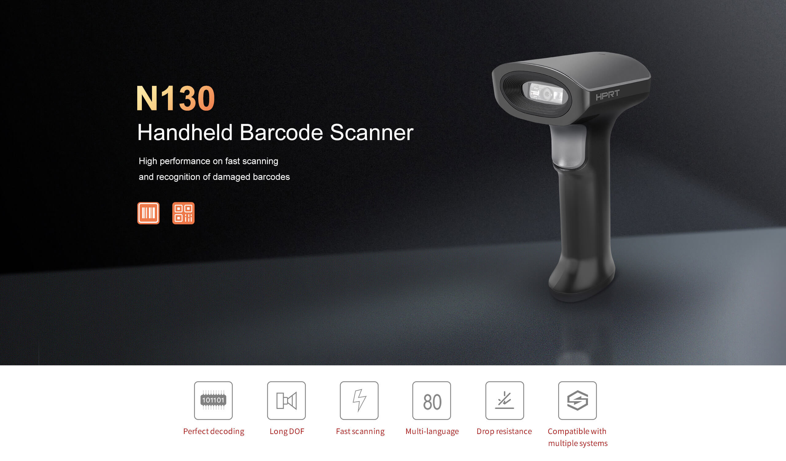 N130 Handheld Barcode Scanner